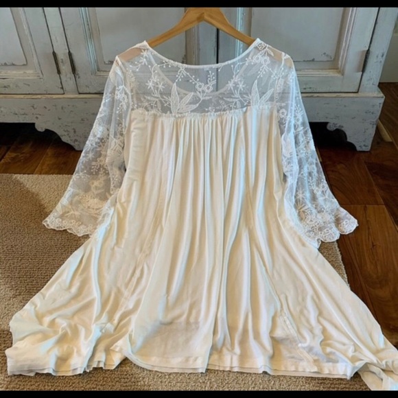 Bohemian Lace Layering Tunic Sz L - Picture 2 of 8